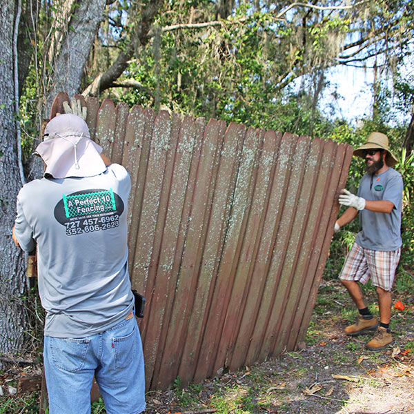 Residential Wood Fence Repair In & Install In Port Richey, Fl