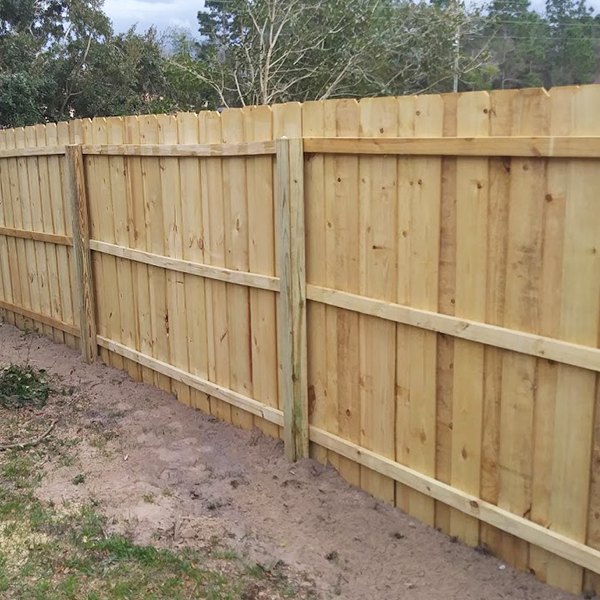 Commercial Wood Fence Install in Brooksville, Fl