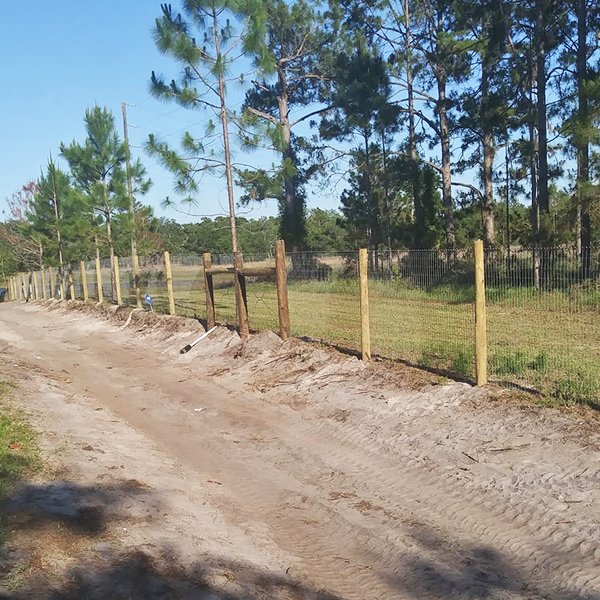 Livestock fence installation