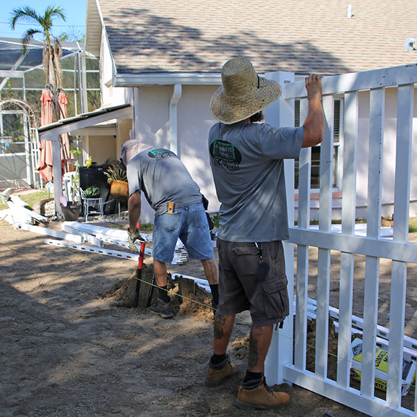 vinyl fence installation, sugarmill fl